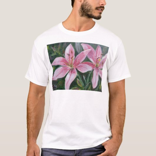 T-shirt Lis roses (Devant)