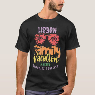 T-shirt Lisbonne Portugal Vacances Famille Correspondance