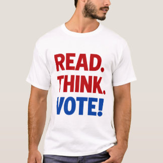 T-shirt Lisez Pensez Votez - Élection de mi-mandat 2026