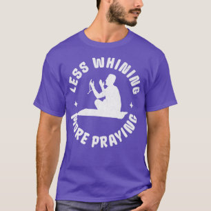T-shirt L'Islam Drôle Priant Musulman Plus Priant Moins Wh