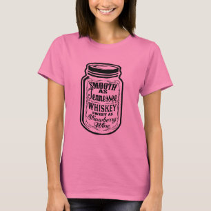 T-shirt Lisse en tant que pot de maçon d'éclat de whiske