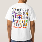 T-shirt liste de charater (Dos)