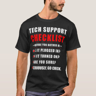 T-shirt Liste de contrôle avant de m'embrouiller Informat