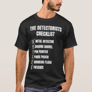 T-shirt Liste de contrôle de détecteur de métaux pour la p
