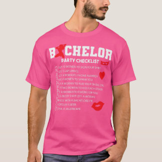 T-shirt Liste de contrôle de fête de fournitures de céliba