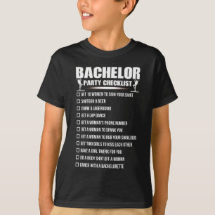 T-shirt Liste de contrôle de la fête de baccalauréat Se