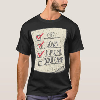 T-shirt Liste de contrôle du camp de départ de la chemise 