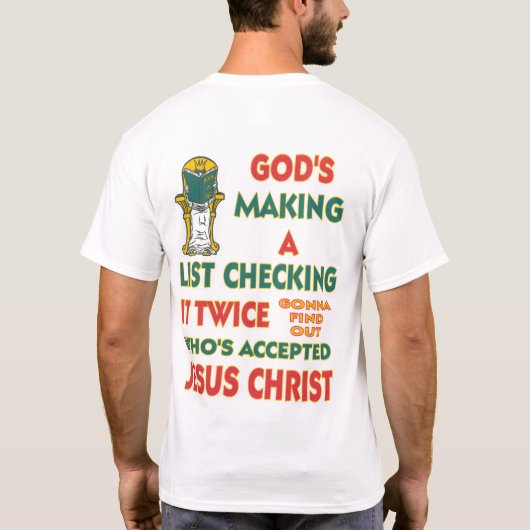 T-shirt Liste de Noël (Dos)