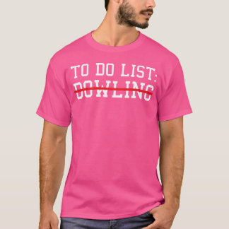 T-shirt Liste de Sporto Do Bowling amis rétro