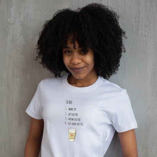 T-Shirt Liste de Tâches Café