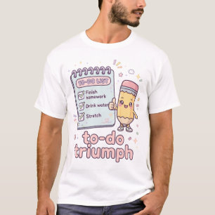 T-Shirt Liste de Tâches Triomphante Mignonne