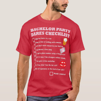 T-shirt Liste de vérification d'adieu du baccalauréat avec