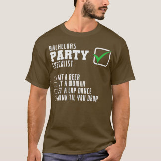 T-shirt liste de vérification de la partie