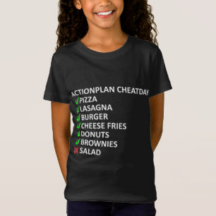 T-Shirt Liste de vérification des frites de pizza Burger C