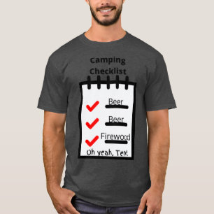 T-shirt Liste de vérification du camping