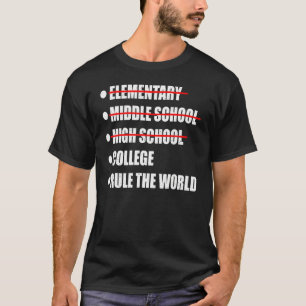 T-shirt Liste de vérification du premier jour du collège