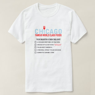 T-shirt Liste de vérification touristique des célèbres ali