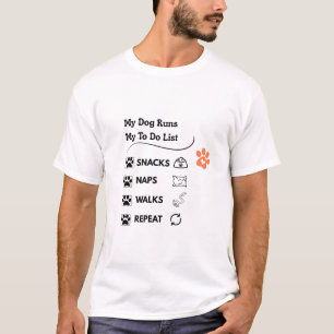 T-shirt Liste d'empreintes de pattes pour propriétaires de