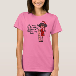 T-shirt Liste des garçons de père Noël Naughty