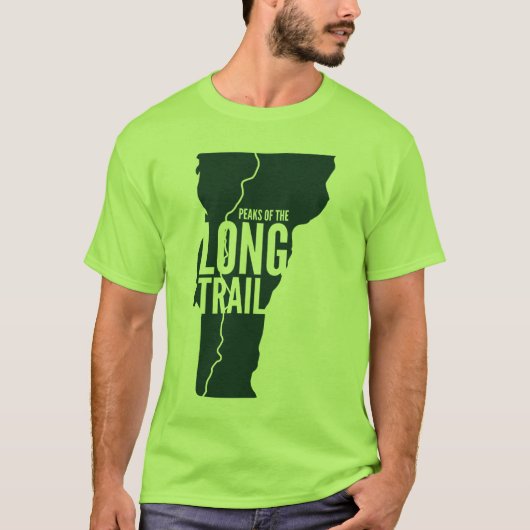 T-shirt Liste des pointes du long sentier du Vermont T-Shi (Devant)