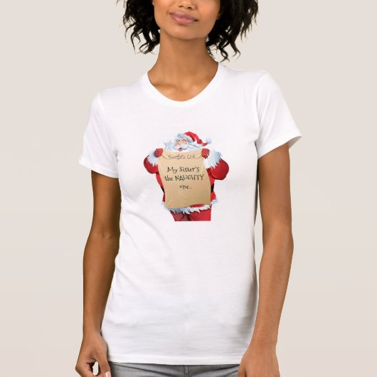 T-shirt Liste des Santas (Devant)