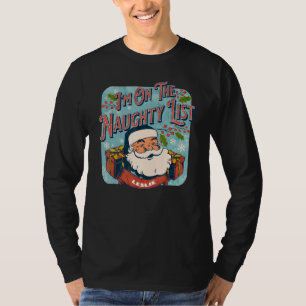 T-shirt Liste des vilains de Noël de Leslie Santa vacance