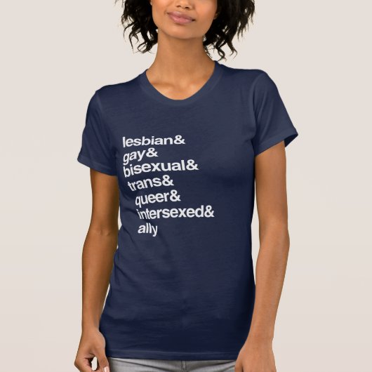 T-SHIRT LISTE LGBTQI (Devant)