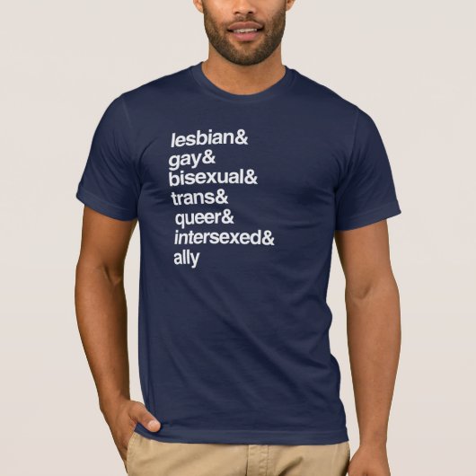 T-SHIRT LISTE LGBTQI (Devant)