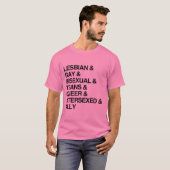 T-SHIRT LISTE LGBTQI (Devant entier)