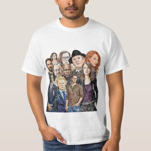 T-shirt Liste noire - Collage (Devant)