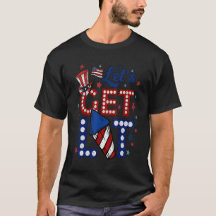 T-shirt Lit 4 juillet Patriotique Casquette Fireworks U