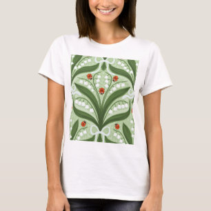 T-shirt Lit de la vallée et la symétrie des coccinelles en