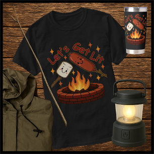 T-shirt Lit Firepit - mignon Marshmallow & Hot Dog