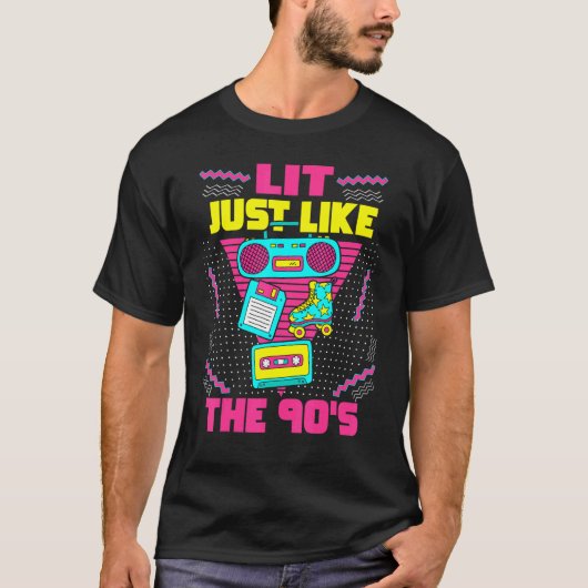 T-shirt Lit Just Like The 90s - Aesthetic Nostalgia 19 (Devant)