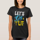 T-shirt Lit Menorah Hanoukka juive<br><div class="desc">Lit Menorah Hanoukka juive.</div>
