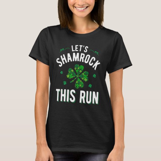 T-shirt Lit Shamrock This Run Irish (Devant)