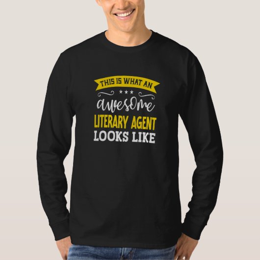 T-shirt Literary Agent Job Title Employee Worker Literary  (Devant)