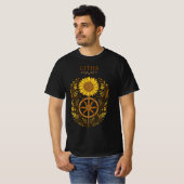 T-shirt Litha Tournesol Roue Solstice d'été Céleste (Devant entier)