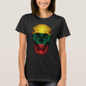 T-shirt Lithuania Flag Skull Lithuanian Roots Proud Patrio (Devant)