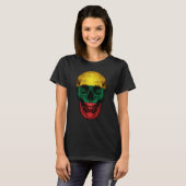 T-shirt Lithuania Flag Skull Lithuanian Roots Proud Patrio (Devant entier)