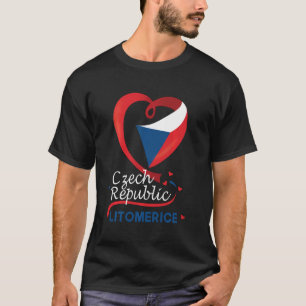 T-shirt Litomerice République Tchèque Drapeau Coeur Lion C