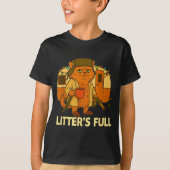T-shirt Litter’s Full Cat Parody Shirt Litter’s Full (Devant)