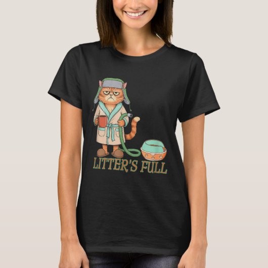 T-shirt Litters Full Funny Cat Lovers Christmas Funny Gift (Devant)