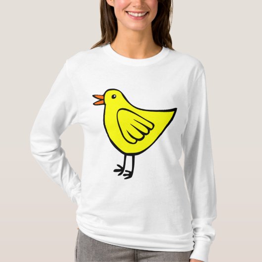 T-shirt Little Bird - Jaune (Devant)