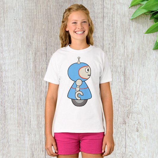 T-shirt Little Blue Robot Girls