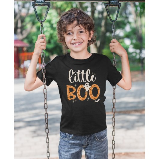 T-shirt Little Boo Halloween Naranja lindo