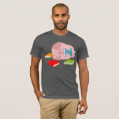 T-shirt Little Book Lover (mignon cochon de dessin (Devant entier)