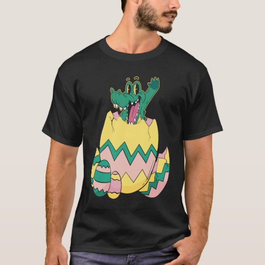 T-shirt Little Crocodile Egg Wildlife Reptile Alligator (Devant)