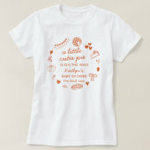 T-shirt Little Cutie Pie On The Way! Fall Baby Shower (Design devant)