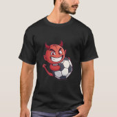 T-shirt Little Devil with a soccer ball (Devant)